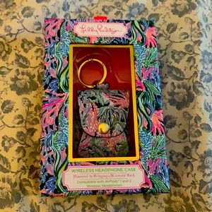 Lilly Pulitzer AirPod 1 or 2 case keychain